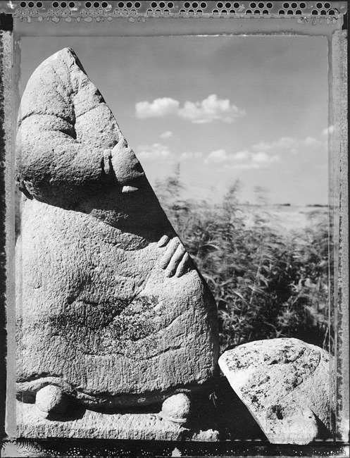 Nomadic Mongolia #56, Half Man Stone, 2004