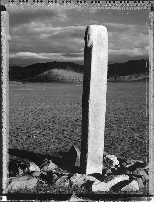 Nomadic Mongolia #71, Man Stone in the Morning Light, 2003