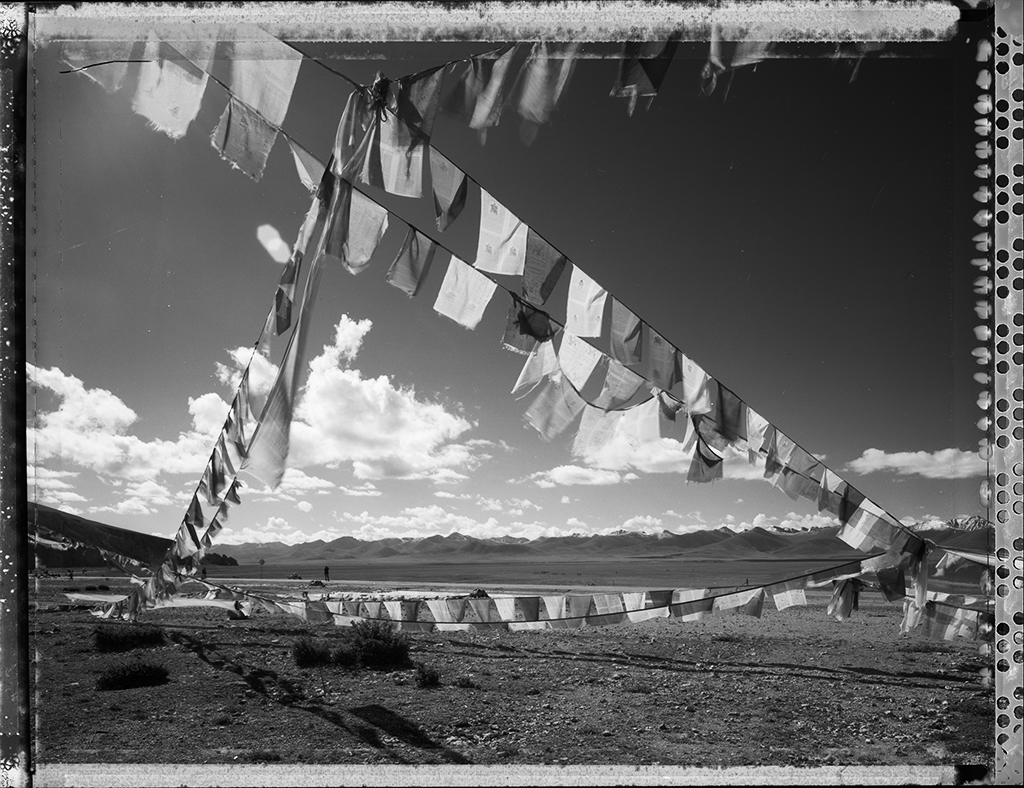 Tibet #8, Prayer Flags at Lake Namso, 2007