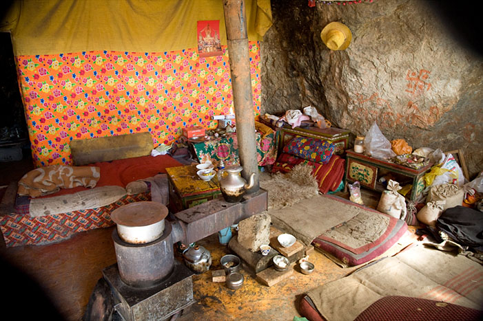 Tibet Revisited #11, Monk’s Cave Dwelling Nam-Tso Lake, 2007